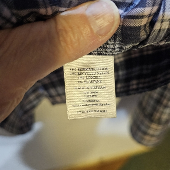 Faherty Men's Blue Checkered Shirt - Picture 6 of 8